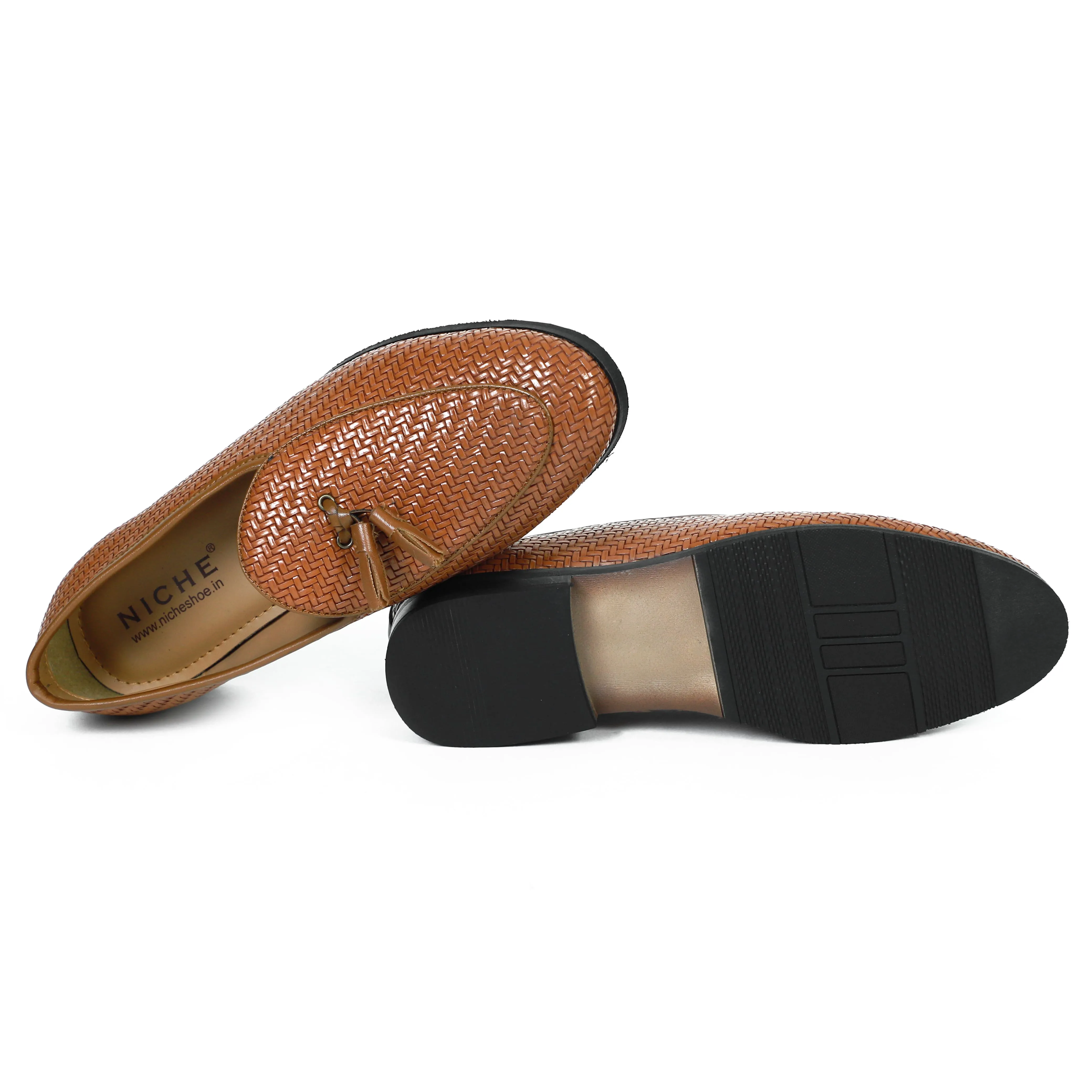 NICHE Windsor Braided Tassel Loafers Slip Resistant Slip Ons