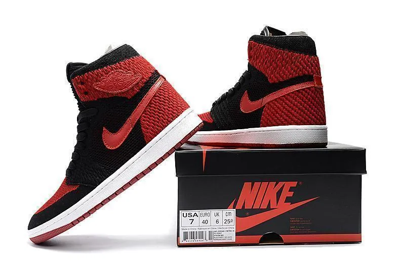 Nike Air Jordan 1 High Retro Flyknit Red Shoes Basketball Men !!! CYBER MONDAY SALE !!! Design Your Own Asics Shoes