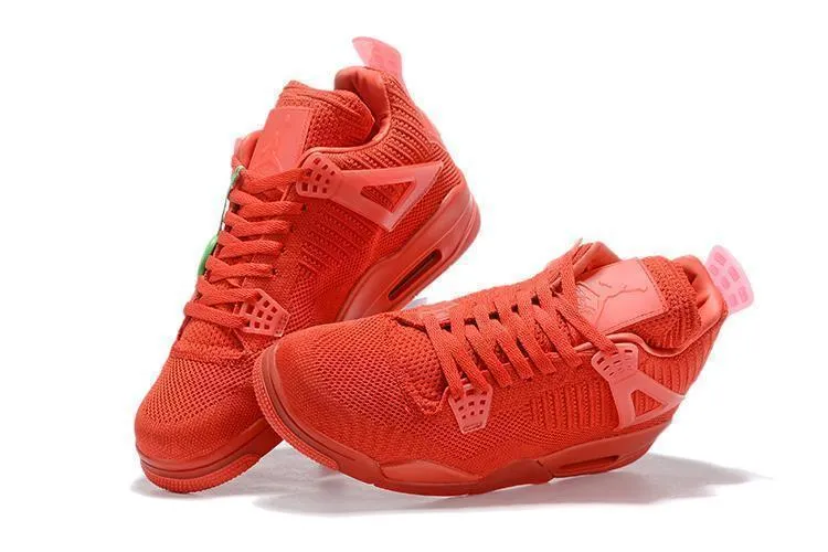 Non Marking Asics Shoes Nike Air Jordan 4 Flyknit 'UNIVERSITY RED' Basketball Men !!! CYBER MONDAY SALE !!!