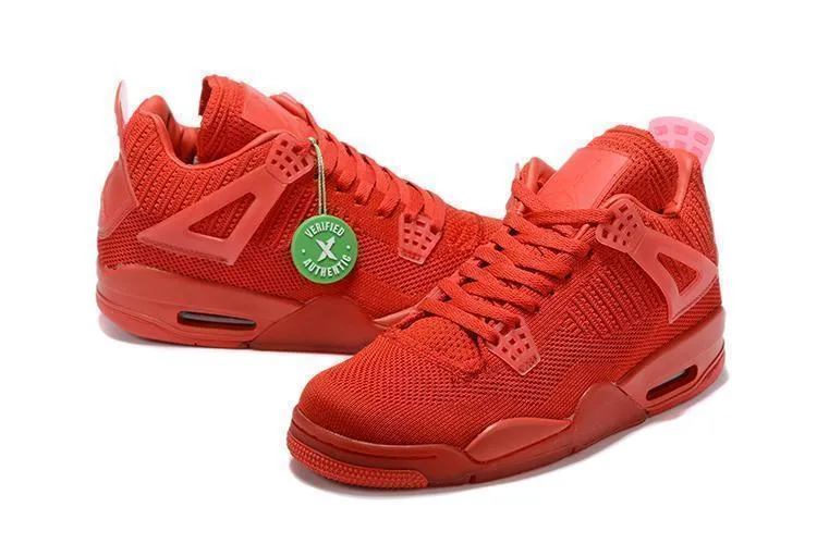 Shoes Of Asics Nike Air Jordan 4 Flyknit 'UNIVERSITY RED' Basketball Men !!! CYBER MONDAY SALE !!!