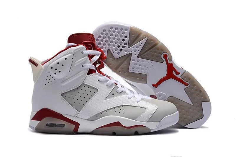 Nike Air Jordan 6 Retro 'Maroon' 2015 White Bordeaux Men Shoes Sale Size US 7-13 Asics Gel Quantum 360 4 Running Shoes