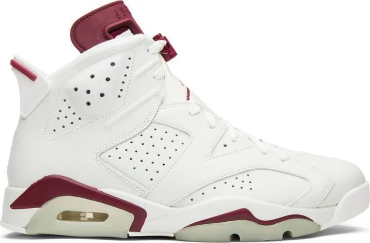 Nike Air Jordan 6 Retro 'Maroon' 2015 White Bordeaux Men Shoes Sale Size US 7, 8, 8.5, 9, 10, 11, 12, 13 Carbon Plate Running Shoes Asics