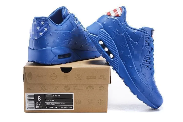 Nike Air Max 90 'Independence Day Blue' Shoes Sneaker !!! CYBER MONDAY SALE !!! Asics Shoes Feet