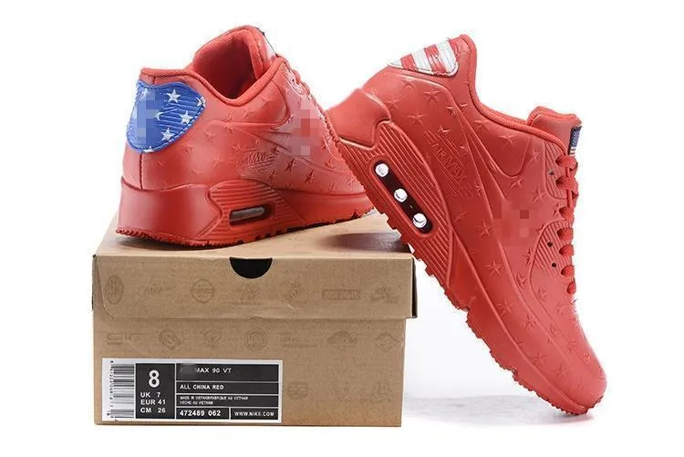Shoes Tennis Asics Nike Air Max 90 'Independence Day Red' Shoes Sneaker !!! CYBER MONDAY SALE !!!