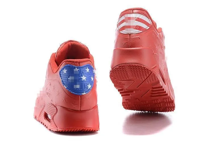 Nike Air Max 90 'Independence Day Red' Shoes Sneaker !!! CYBER MONDAY SALE !!! Asics Shoe Stores Near Me