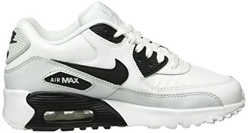 Asics 1130 Running Shoes Nike Air Max 90 Letter Big Kids Style Shoes : 833412, White/Black/Platinum, 6.5