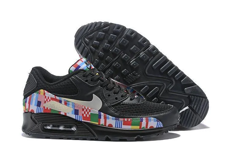 Nike Air Max 90 'One World Black' Shoes Sneaker !!! CYBER MONDAY SALE !!! Customize Asics Shoes