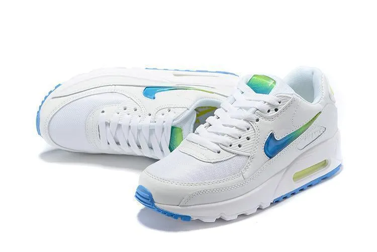Asics Shoes Brand Nike Air Max 90 'White Sky Blue' Shoes Sneaker !!! CYBER MONDAY SALE !!!
