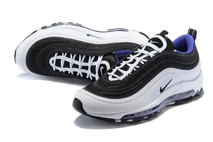 Brands Like Asics Nike Air Max 97 Black White Blue Shoes !!! CYBER MONDAY SALE !!!