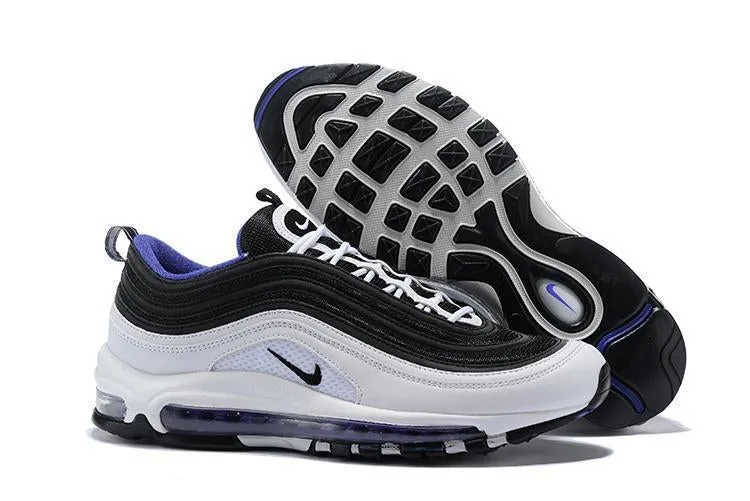 Nike Air Max 97 Black White Blue Shoes !!! CYBER MONDAY SALE !!! Best Asics Long Run Shoe