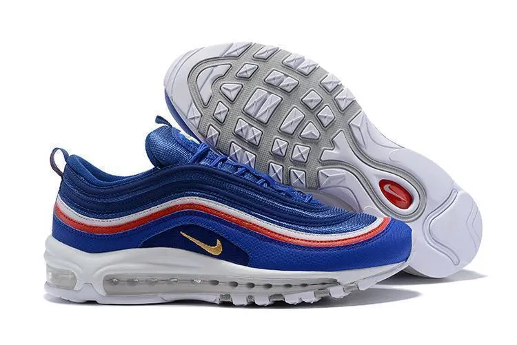 Nike Air Max 97 Blue White Italia Shoes !!! CYBER MONDAY SALE !!! Asics Marathon Running Shoes