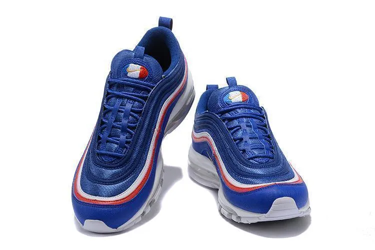 Nike Air Max 97 Blue White Italia Shoes !!! CYBER MONDAY SALE !!! Comparable To Asics Gt 2000
