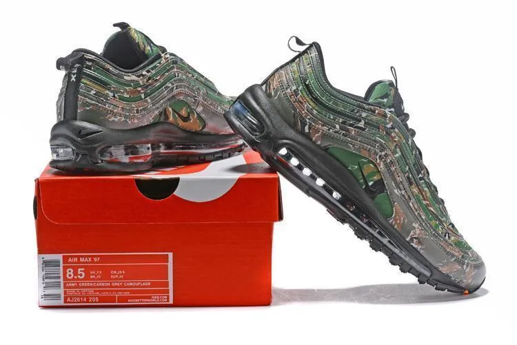Asics Aggressor Shoes Nike Air Max 97 Camouplage Army Green Grey Shoes !!! CYBER MONDAY SALE !!!