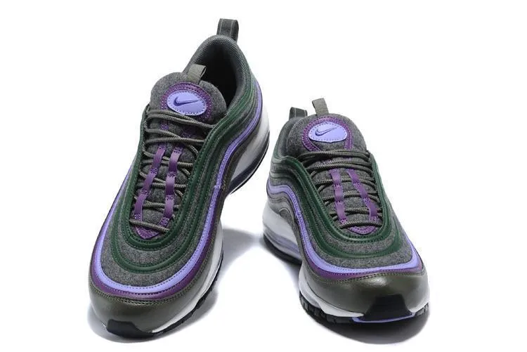 Asics Arch Support Running Shoes Nike Air Max 97 Carbon Grey Dk Purple T Purple  Shoes Sale Men Size US 7, 8, 8.5, 9, 10, 11
