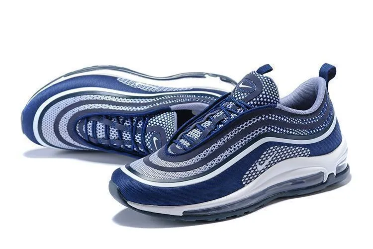 Asics Tiger Casual Shoes Nike Air Max 97 Ultra 17 Blue Navy Black White Men Shoes Sale Size US 7-11