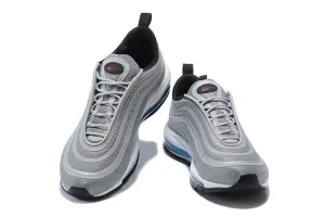 Asics Shoes Designer Nike Air Max 97 Ultra 17 Silve Grey Blue White Men Shoes Sale Size US 7-11