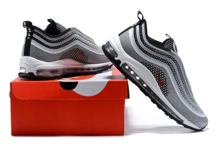 Asics Weightlifting Shoes Review Nike Air Max 97 Ultra 17 Silve Grey Red White Men Shoes Sale Size US 7-11