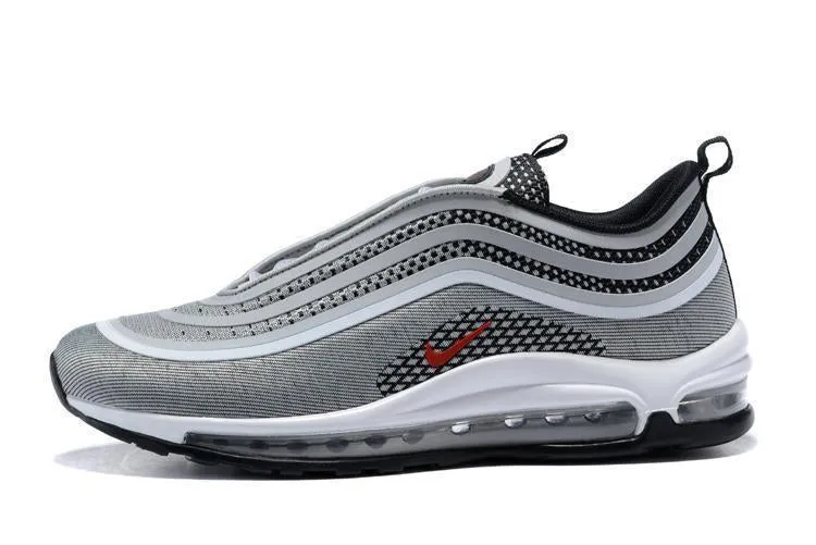 Nike Air Max 97 Ultra 17 Silve Grey Red White Men Shoes Sale Size US 7-11 Asics Racing Shoe