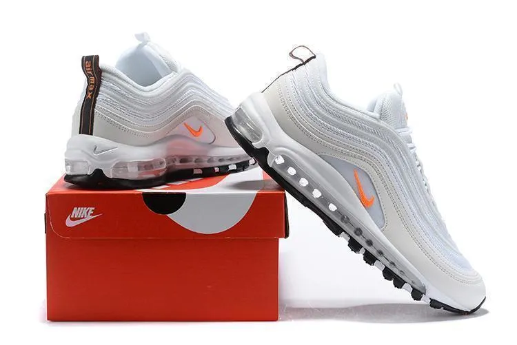 Nike Air Max 97 White Orange Shoes !!! CYBER MONDAY SALE !!! Amazon Prime Asics Running Shoes