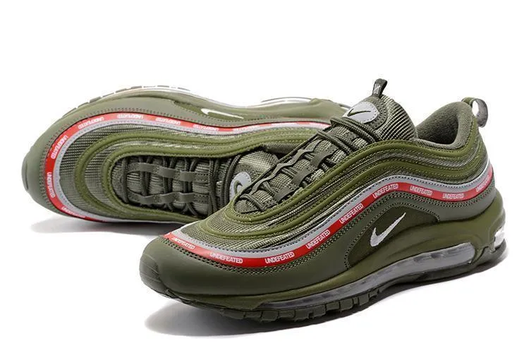 Asics Brand Shoes Nike Air Max 97 x Undefeated Olive Green Men Shoes !!! CYBER MONDAY SALE !!!