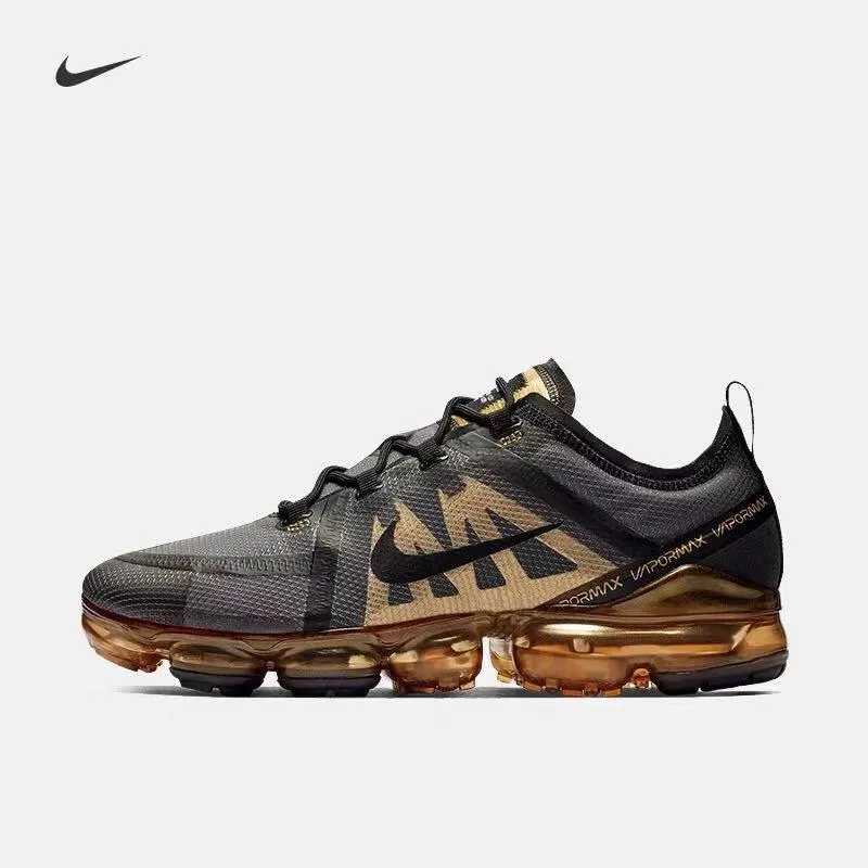 Nike Air Vapormax 2019 'Black Gold' Shoes Sneakers Men Women Sale Size US 7-11 Carbon Plate Running Shoes Asics
