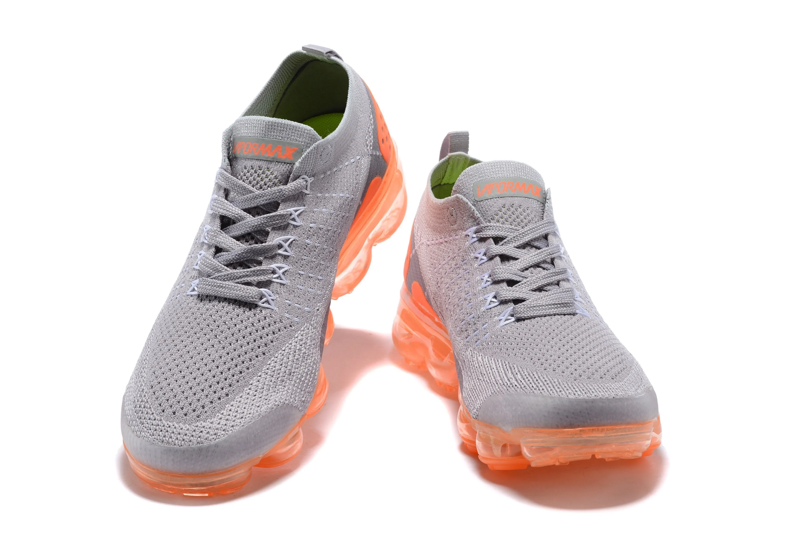 Nike Air Vapormax Flyknit 2 Grey Orange Shoes Sneakers Men Sale Size US 7, 8, 8.5, 9, 10, 11 Shoes Similar To Asics Cumulus