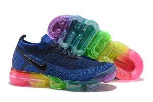 Nike Air Vapormax Flyknit 2 Navy Multicolor Shoes Sneakers Men Sale Size US 7, 8, 8.5, 9, 10, 11 Asics Wrestling Shoes 2018