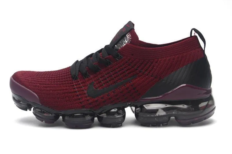 Nike Air Vapormax Flyknit 3 Bordeaux Black Shoes Sneakers Men !!! CYBER MONDAY SALE !!! Hockey Asics Shoes