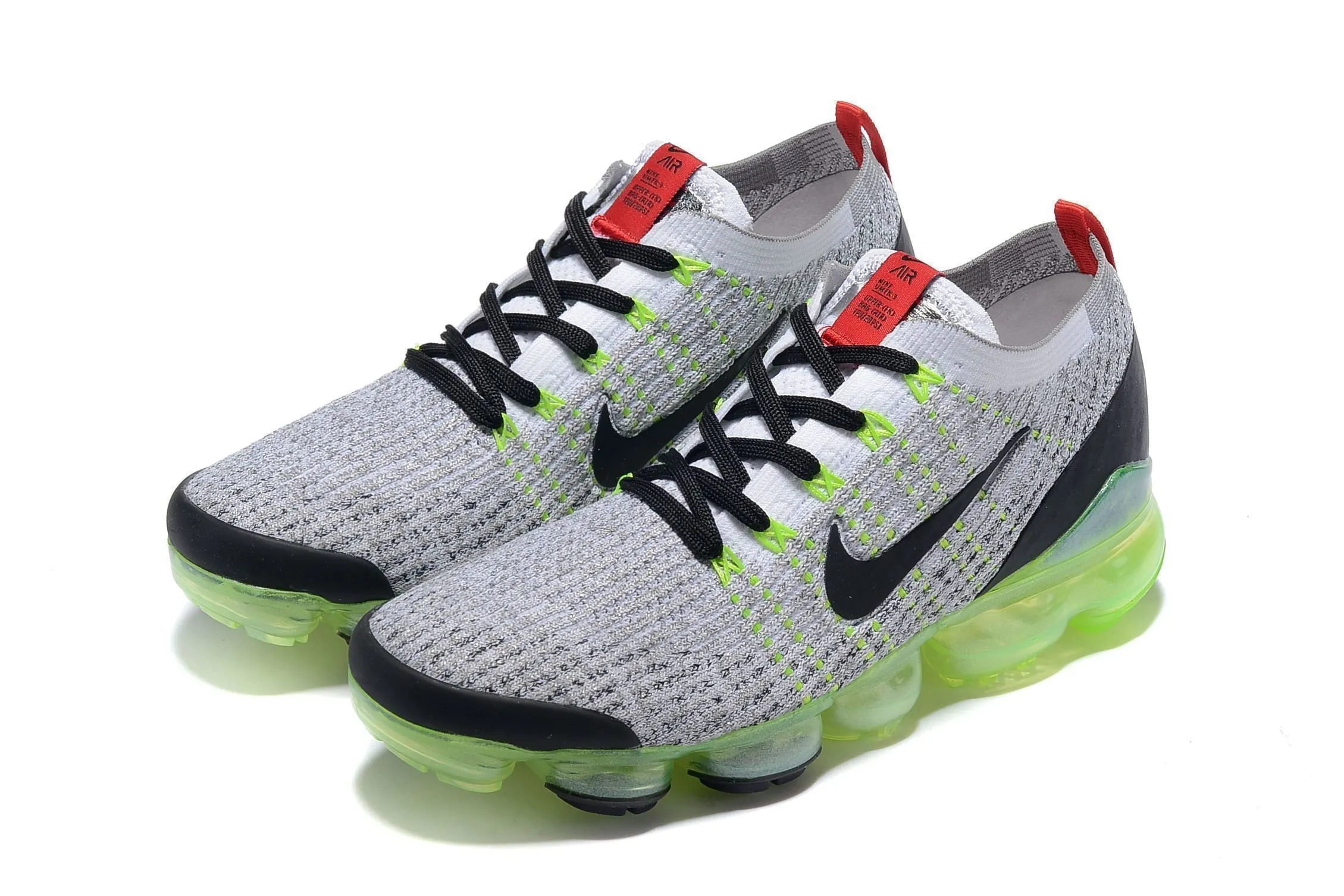 Shoes That Look Like Asics Nike Air Vapormax Flyknit 3 "Neon" Grey Black White Shoes Sneakers Men !!! CYBER MONDAY SALE !!!