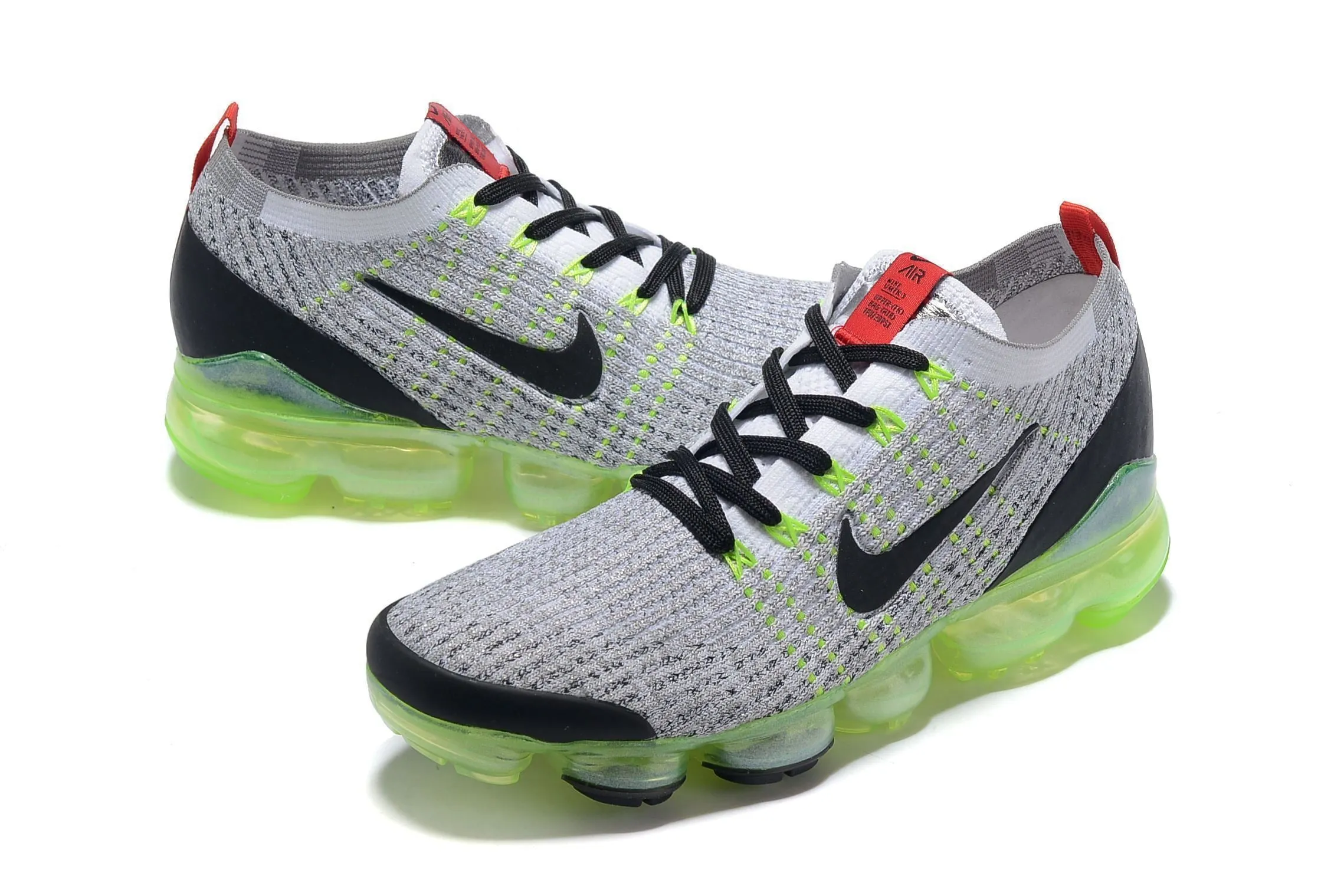 Nike Air Vapormax Flyknit 3 "Neon" Grey Black White Shoes Sneakers Men !!! CYBER MONDAY SALE !!! Asics Shoe Types