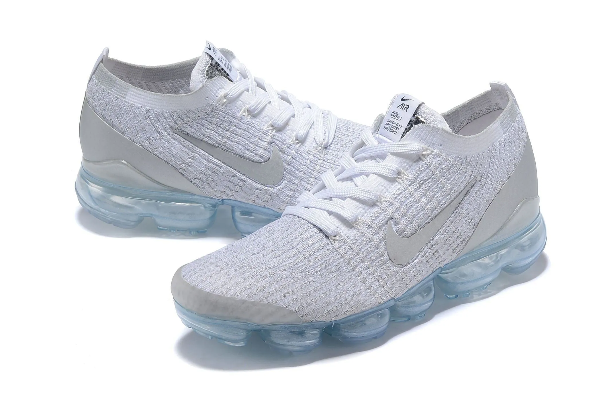 Nike Air Vapormax Flyknit 3 "Pure Platinum" Grey White Shoes Sneakers Men !!! CYBER MONDAY SALE !!! Asic Running Shoes