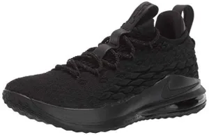 Asics Snapdown Wrestling Shoe Nike Lebron XV Low Mens Fashion-Sneakers AO1755-004_12 - Black/Black-Thunder Grey
