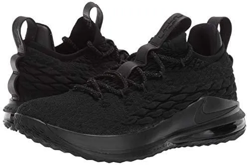 Asics Running Shoes Long Distance Nike Lebron XV Low Mens Fashion-Sneakers AO1755-004_12 - Black/Black-Thunder Grey