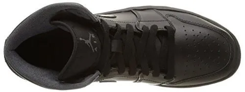 Nike Men's Air Jordan 1 Mid Black/Black/Dark Grey Basketball Shoe - 11 D(M) US Free Asics Running Shoes