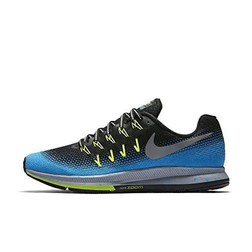Best Asic Shoe Nike Men's Air Zoom Pegasus 33 Shield Running Shoe (11, Black/Metallic Silver-blue Glow-volt)