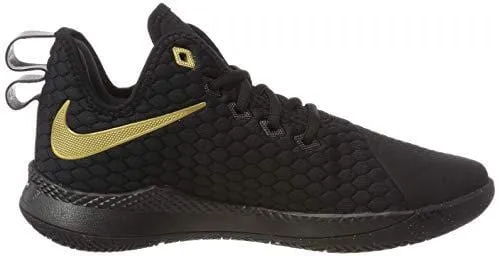 Asics Underpronation Running Shoes Nike Men's Lebron Witness III Basketball Shoes Black/Metallic Gold, Size 12