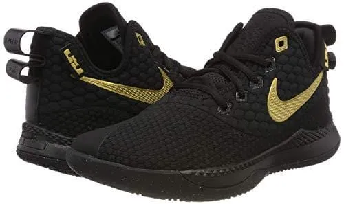 Nike Men's Lebron Witness III Basketball Shoes Black/Metallic Gold, Size 12 Asics Shoes Gel Quantum 360