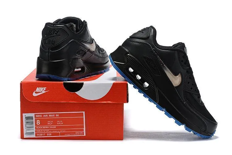 Nike Wmns Air Max 90 'Black Seven Color' Shoes Sneaker Sale Men Size US 7-11 Best Asic Shoes