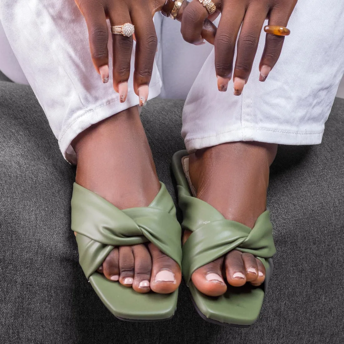 Acorn Spa Slippers N.N.O Laygos Slippers with two knotted straps