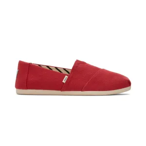 Toms Espadrille Alpargata Women - Red Heritage Canvas Breathable Slip On Shoes