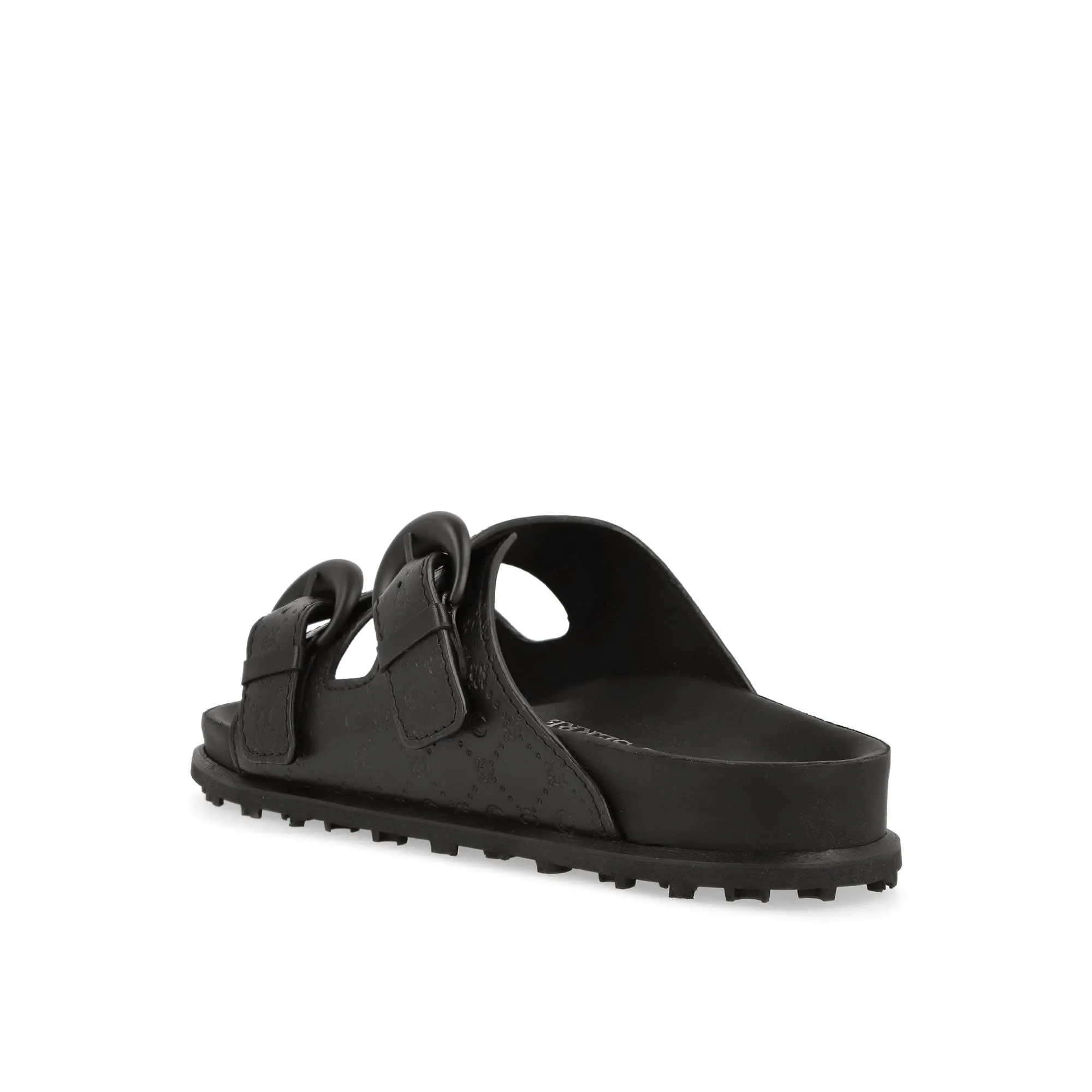 Wedge Sandals With Arch Support Embossed Leather MS Ground Sandal