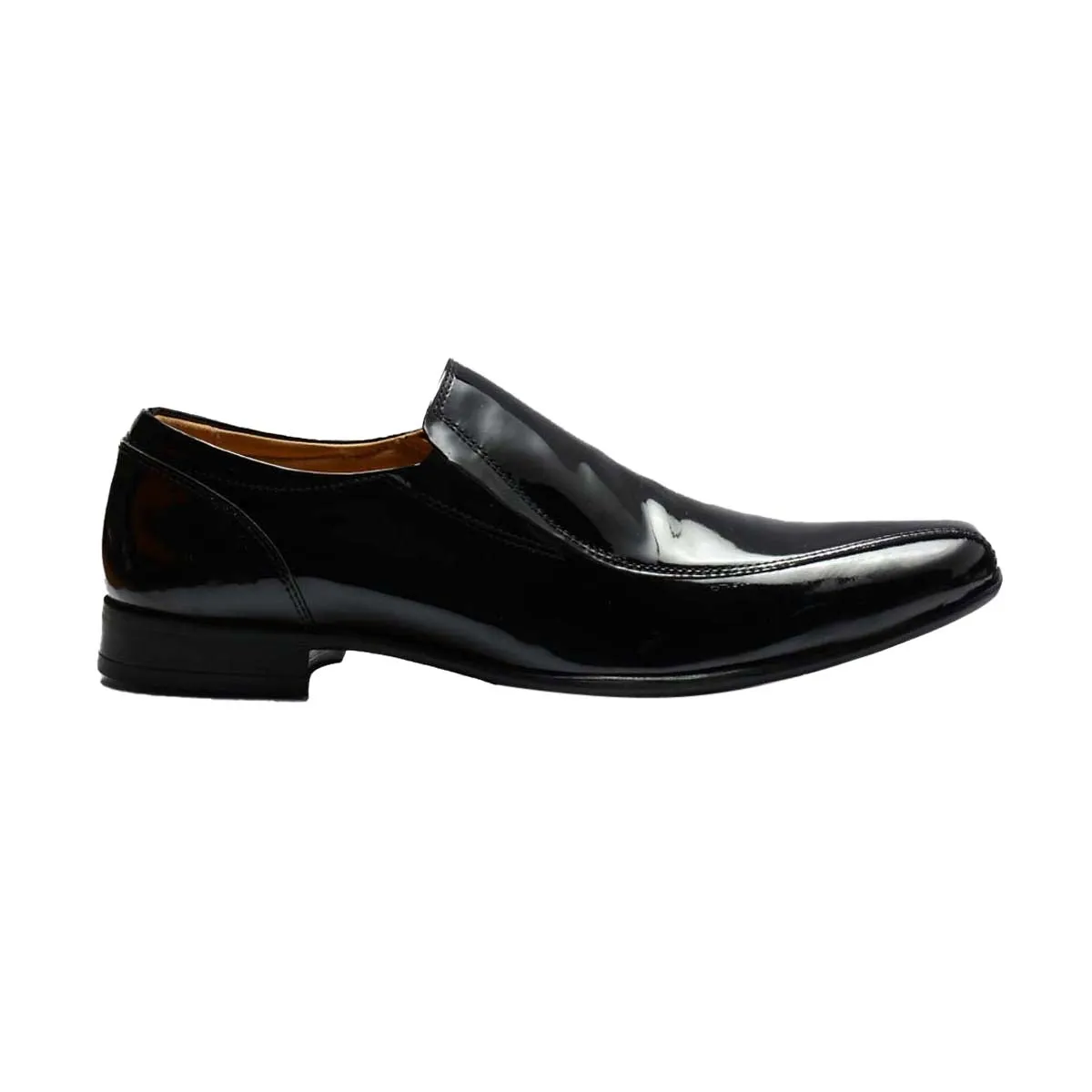 Wide Width Slip Ons Men Patent Leather Formal Slip Ons  ENRIC 5147