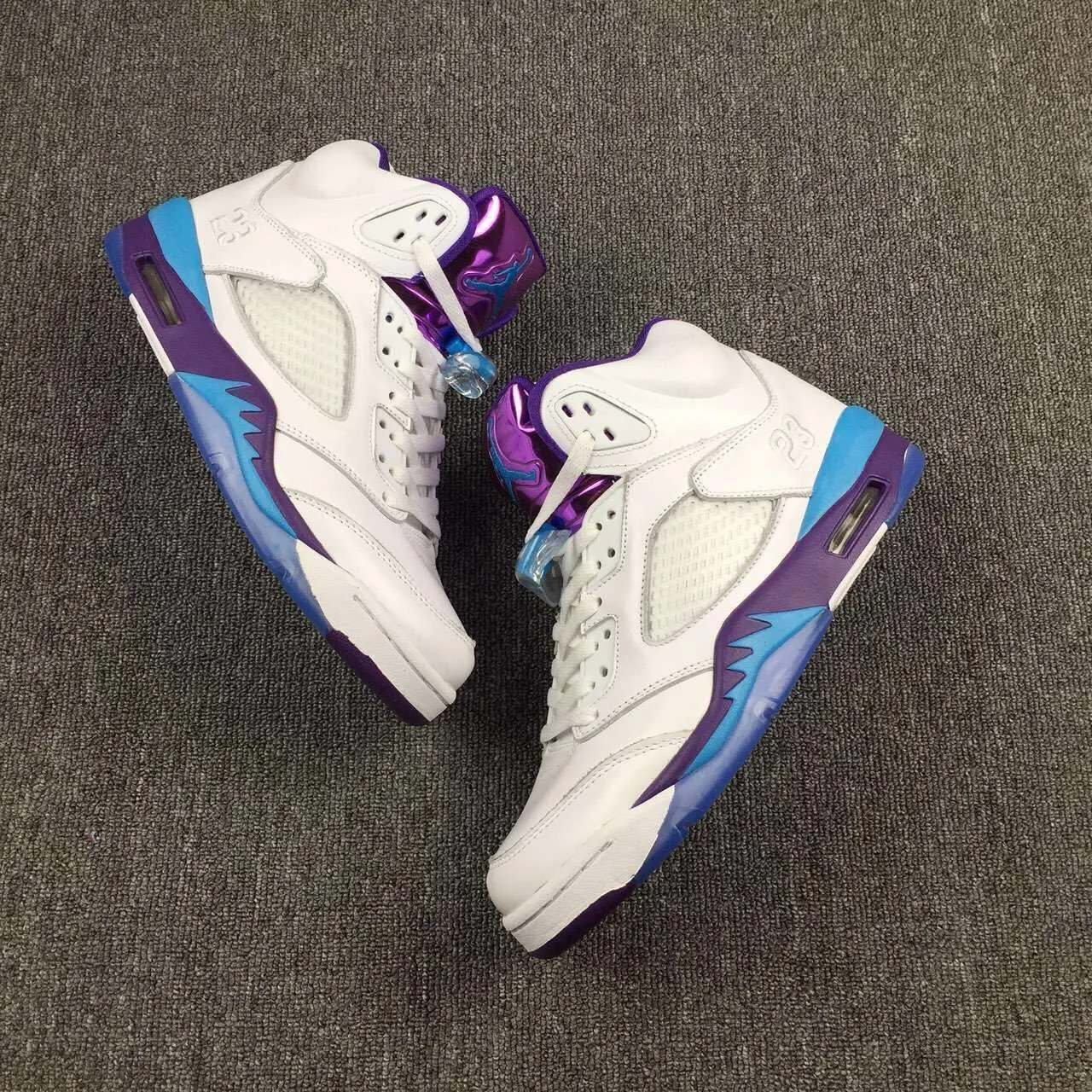 Nike Air Jordan 5 White Blue Purple Men Shoes !!! CYBER MONDAY SALE !!! Asics Shoes Gel Kayano 26