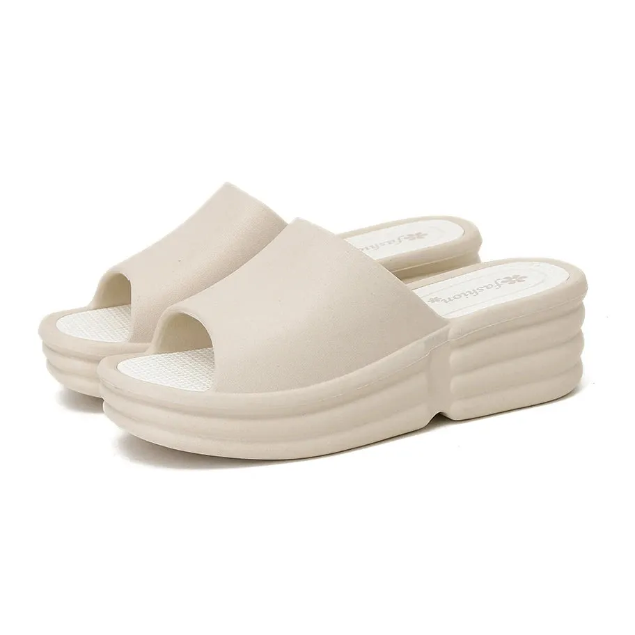 Amozae-Wedge Sandals for Women EVA Open Toe Women Flip Flops Non-slip Comfy Slide Casual Fashion Summer Shoes Platform Women Slippers Resort Flip Flops