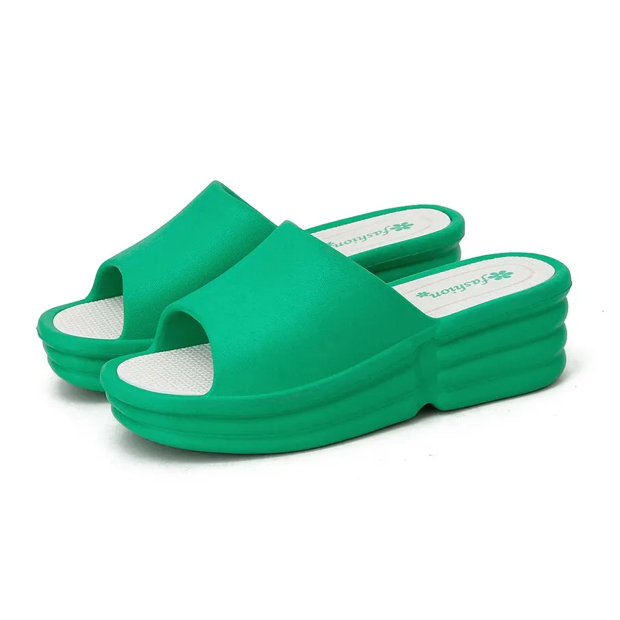 Amozae-Wedge Sandals for Women EVA Open Toe Women Flip Flops Non-slip Comfy Slide Casual Fashion Summer Shoes Platform Women Slippers Flip Flops With Dog Paws