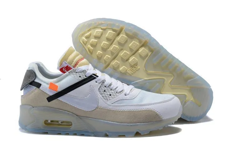 New Asics Race Shoes OFF-WHITE x Nike Air Max 90 'Sail' Shoes Sneaker Sale Men Size US 7-11
