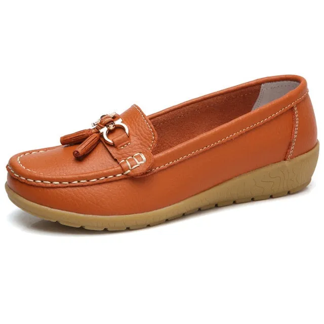 Loafers Women Women Loafers Genuine Leather Flats Slip On Moccasins Shoes