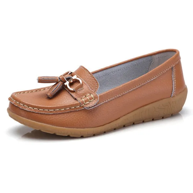 Nordstrom Penny Loafers Women Loafers Genuine Leather Flats Slip On Moccasins Shoes