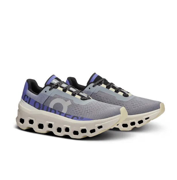 ON RUNNING - Cloudmonster Mist/Blueberry M Best Wide Fit Running Shoes