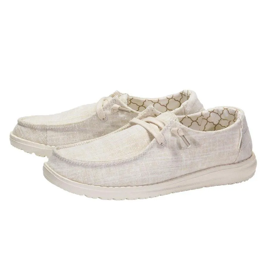 Rain Boots Slip On Slip On Hey Dude Wendy Gold Sparkle Shoe